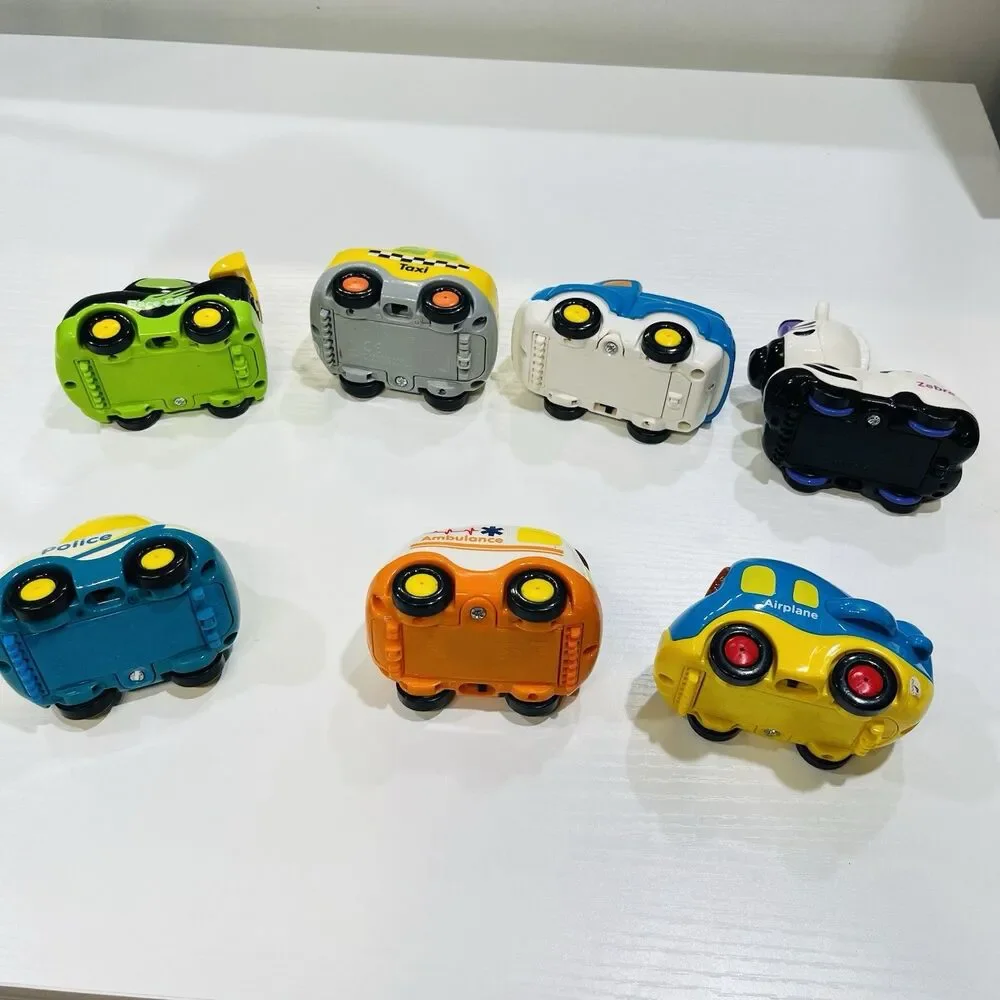 Lot of 7 Vtech Go Go Smart Wheels Toys Van, Airplane, Race Car, Truck & Animals